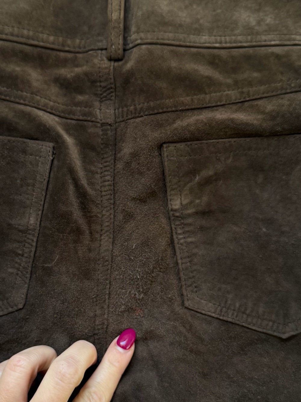 Vintage London Jean Suede Brown Low Rise Flare Pants - Picture 8 of 8